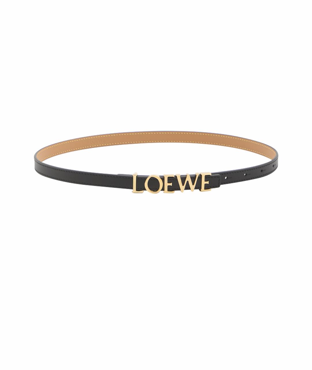 LOEWE Черный кожаный ремень, фото 1