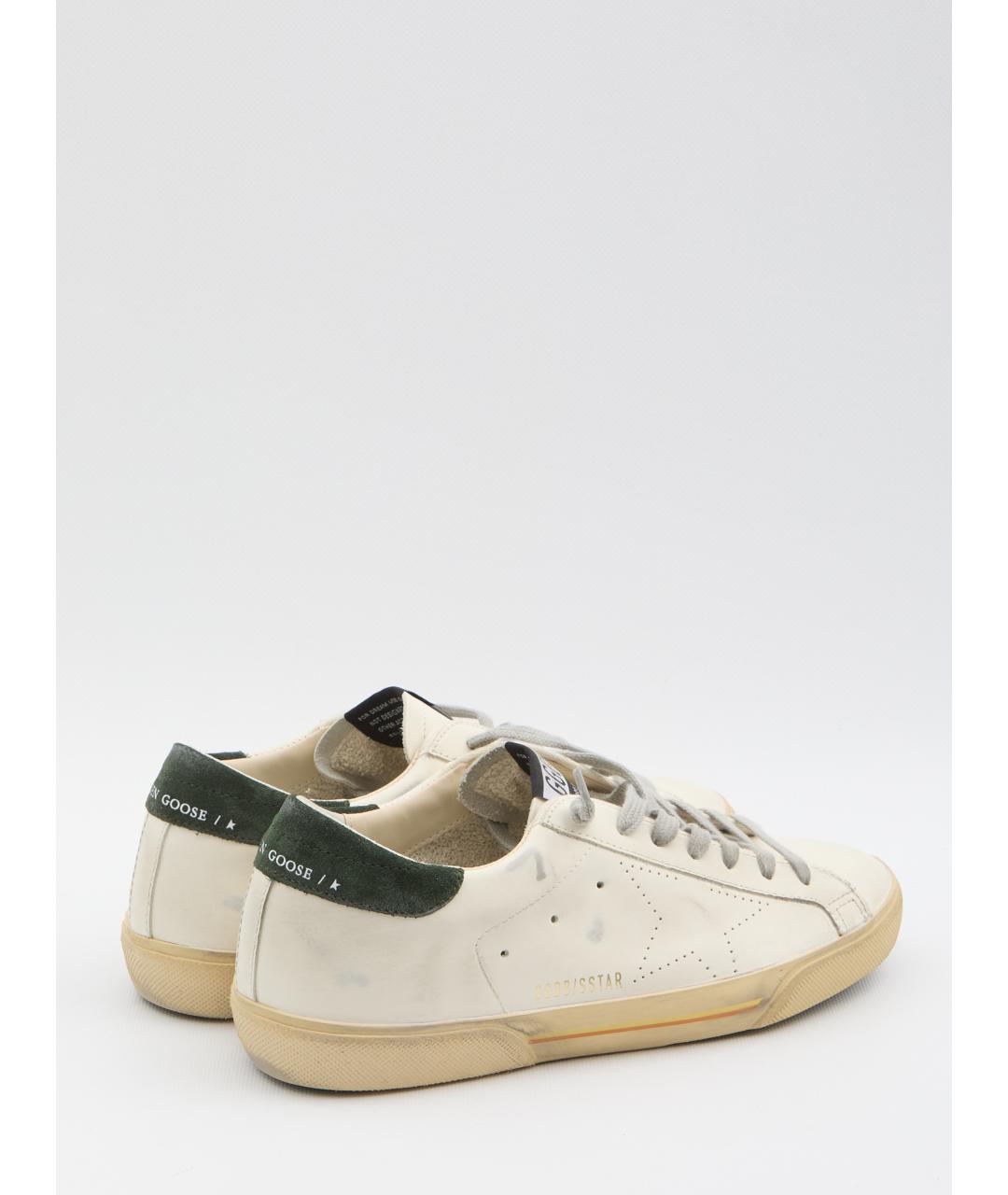 GOLDEN GOOSE DELUXE BRAND Белые кожаные низкие кроссовки / кеды, фото 3