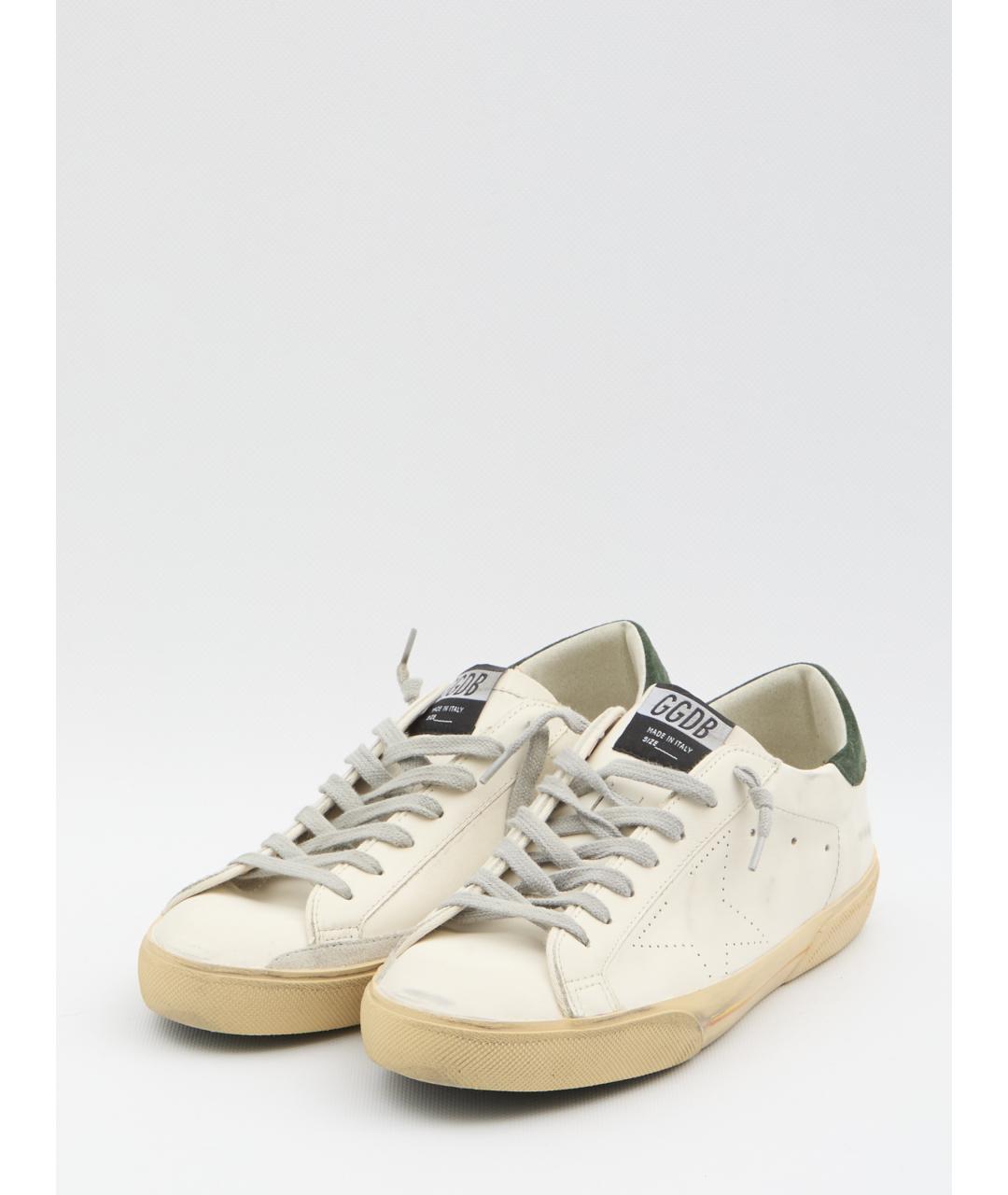 GOLDEN GOOSE DELUXE BRAND Белые кожаные низкие кроссовки / кеды, фото 2