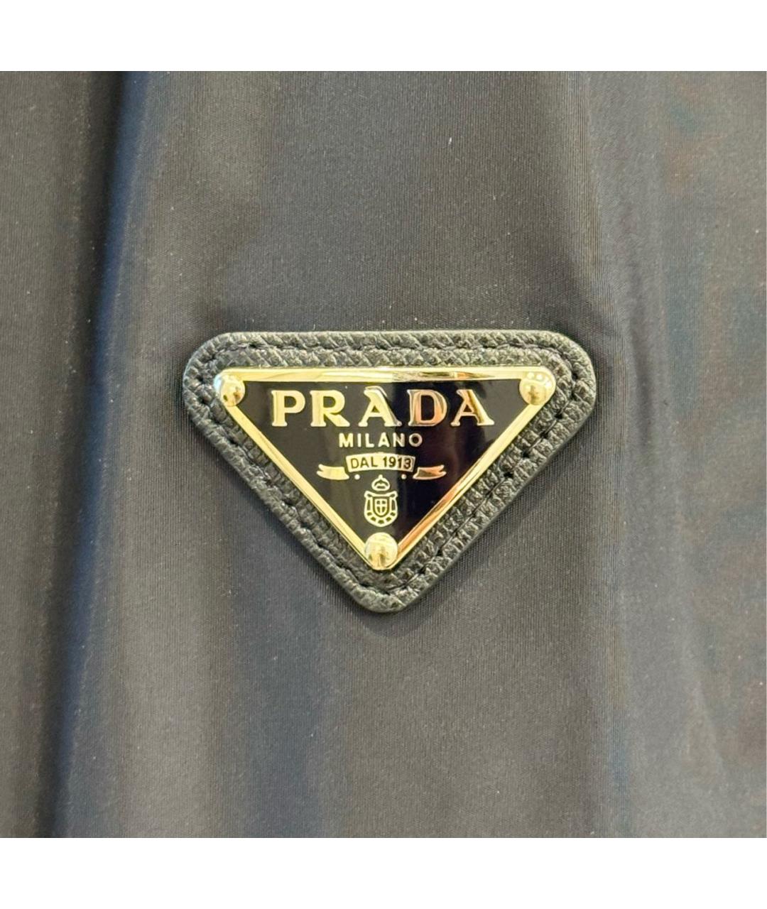 PRADA Темно-синяя полиамидовая куртка, фото 5