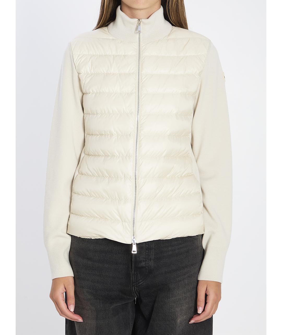MONCLER Бежевый шерстяной кардиган, фото 2