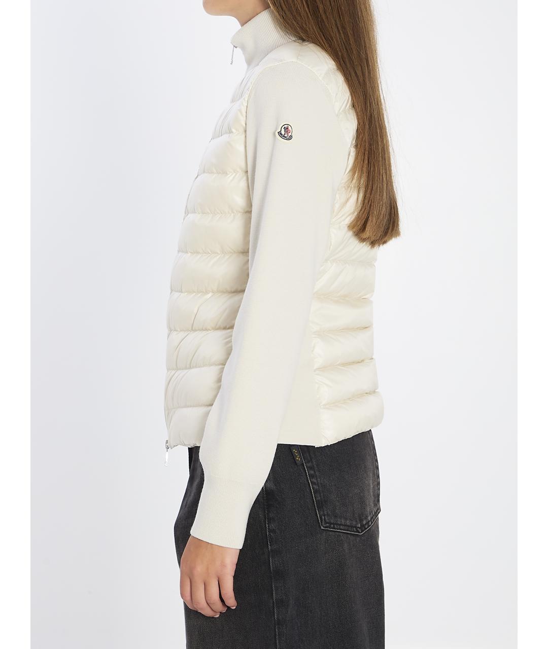 MONCLER Бежевый шерстяной кардиган, фото 4