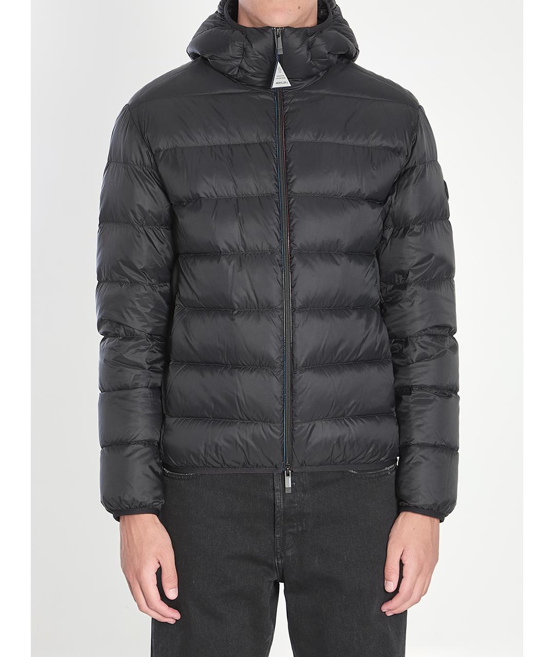 MONCLER Черная синтетическая куртка, фото 2