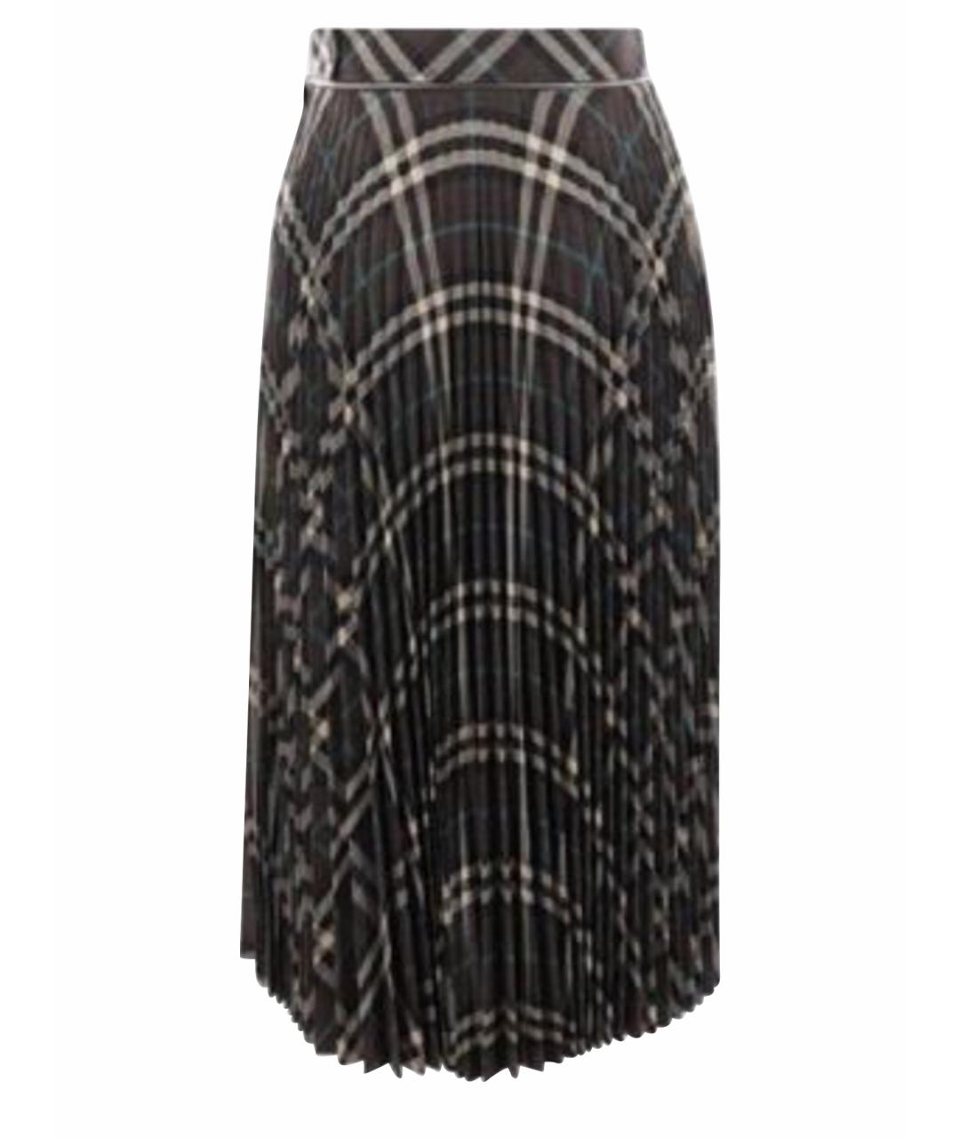 BURBERRY Мульти полиэстеровая юбка миди, фото 1