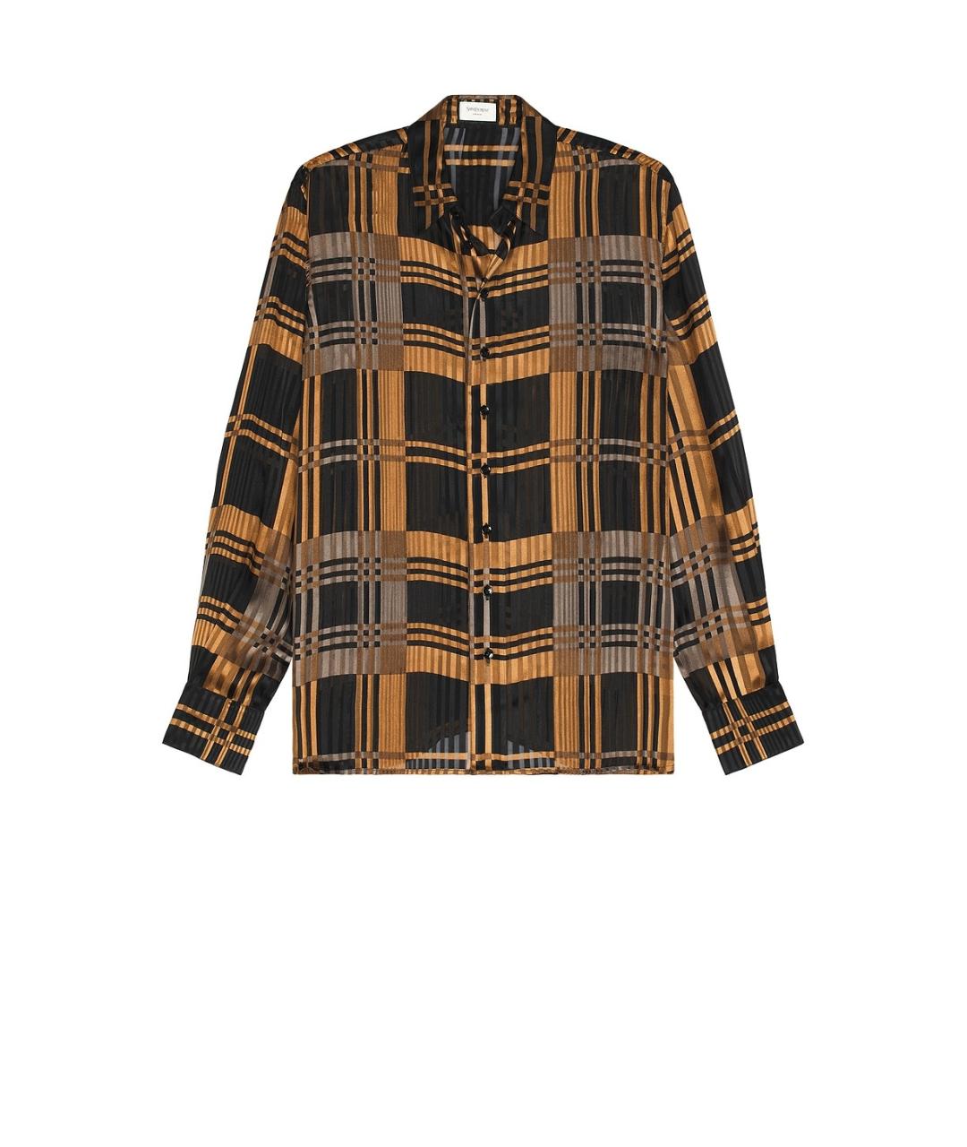 SAINT LAURENT Мульти шелковая кэжуал рубашка, фото 1
