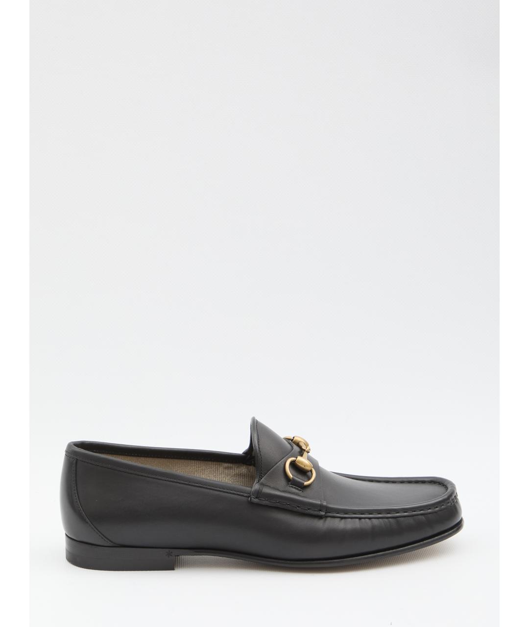 GUCCI Черные кожаные лоферы, фото 5