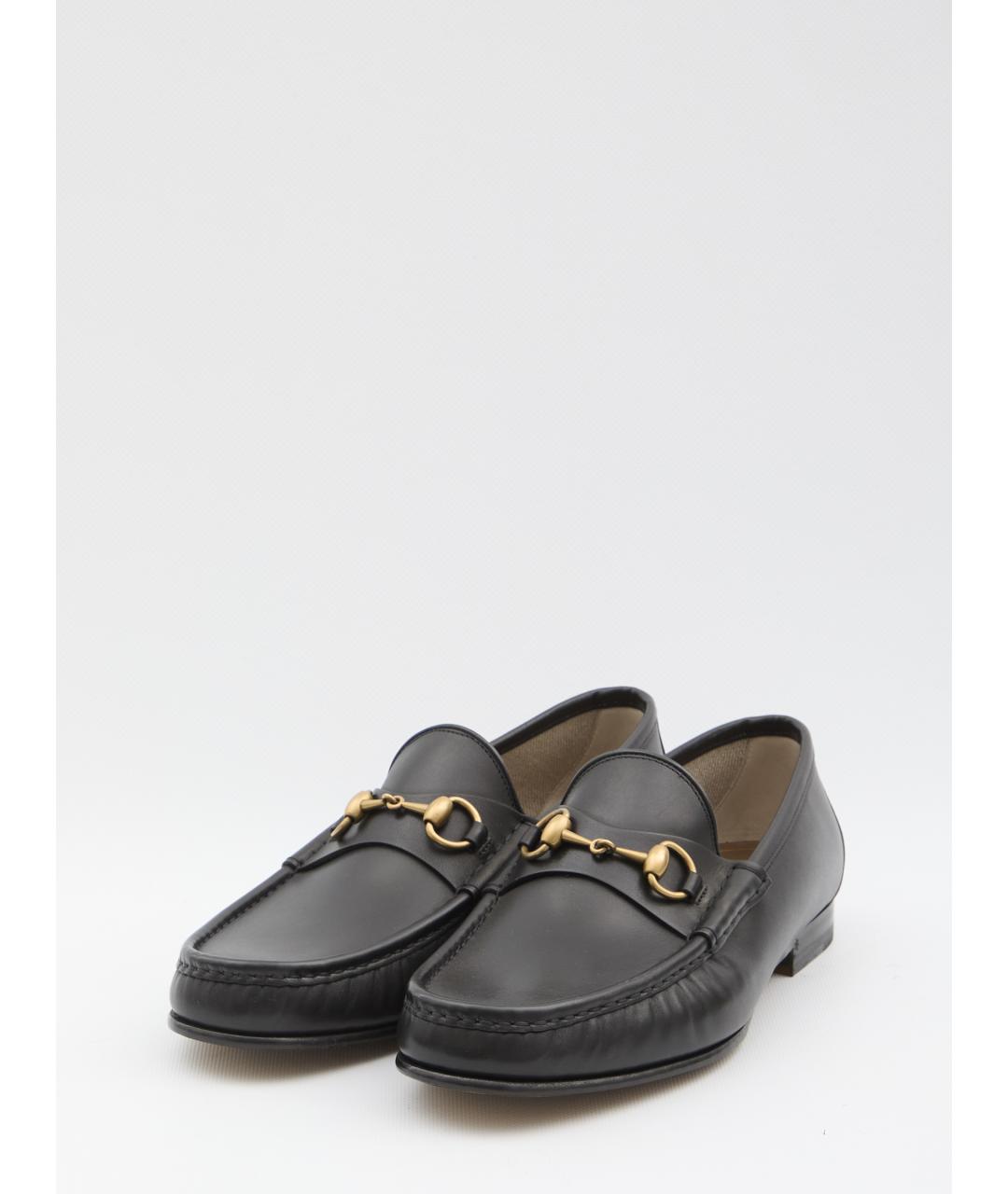 GUCCI Черные кожаные лоферы, фото 4