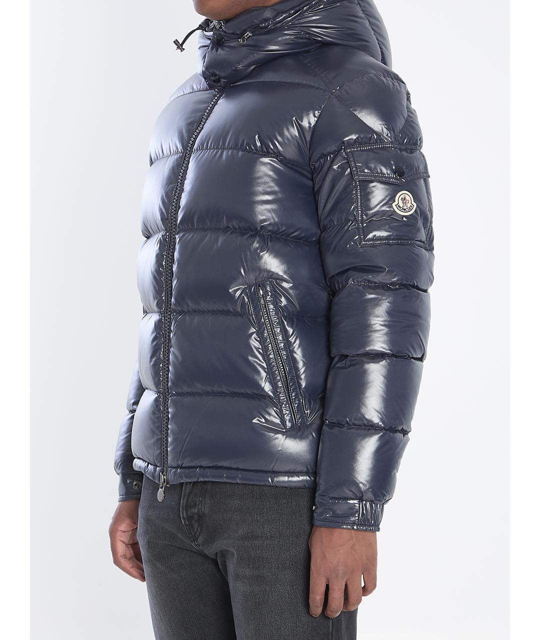 MONCLER Синяя полиамидовая куртка, фото 3