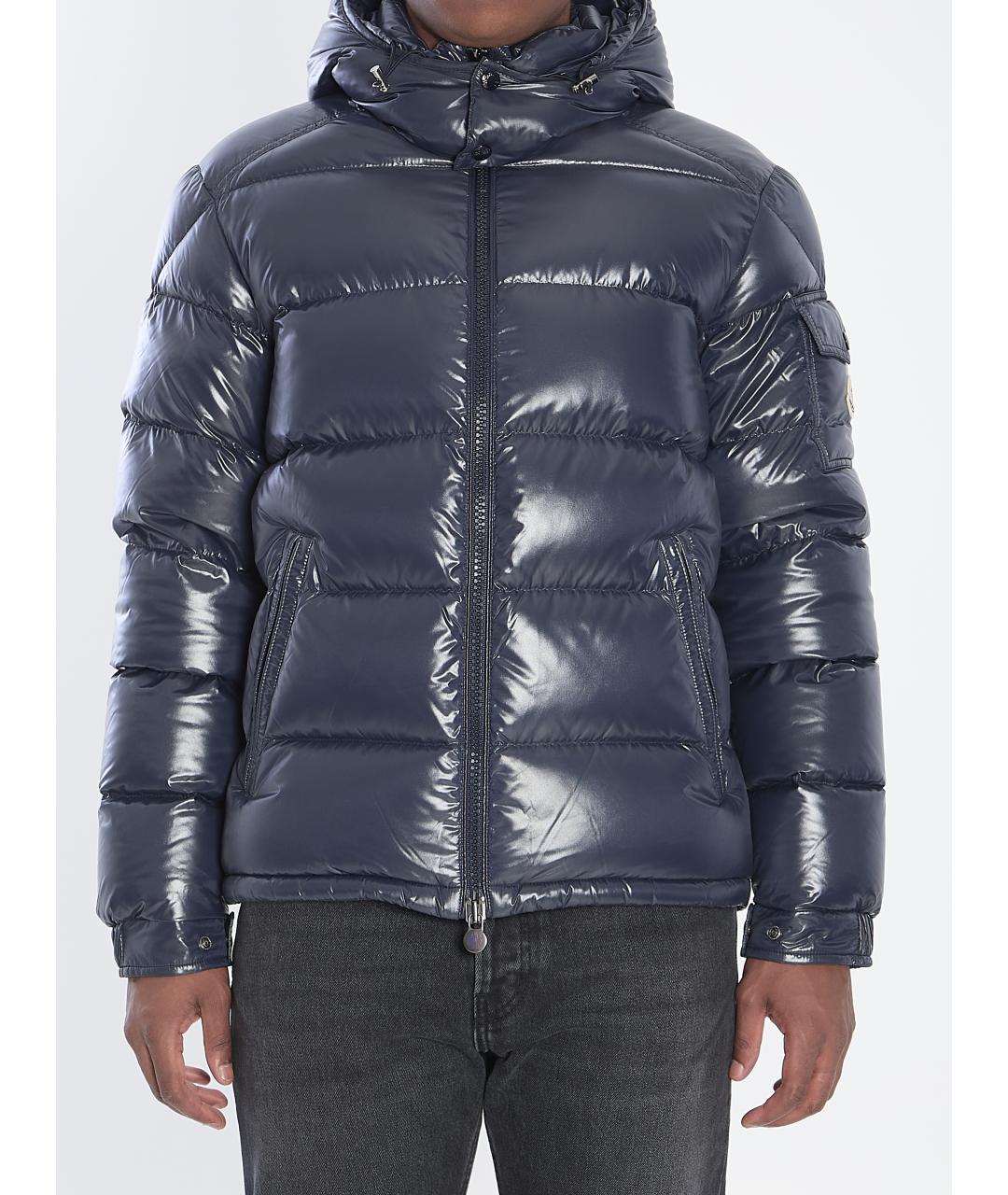MONCLER Синяя полиамидовая куртка, фото 2