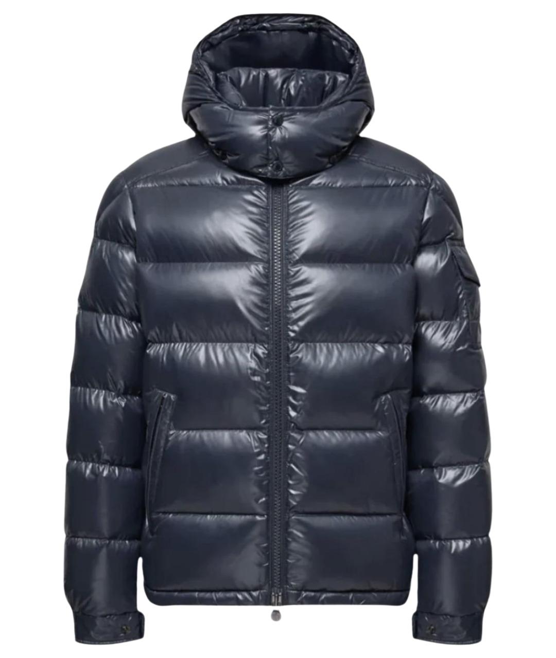 MONCLER Синяя полиамидовая куртка, фото 1