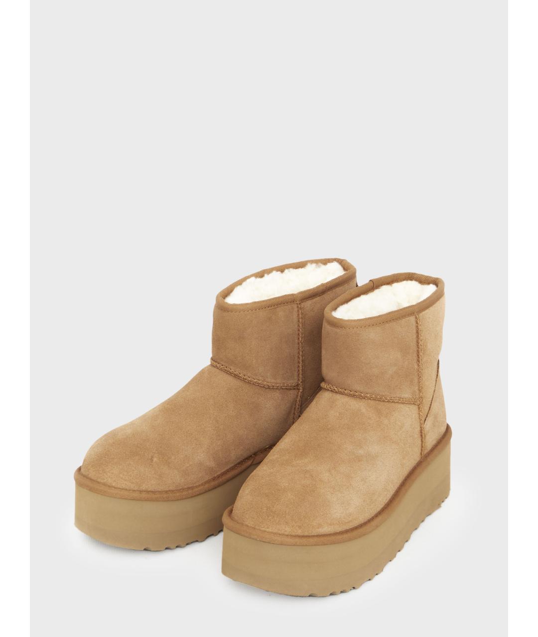 UGG AUSTRALIA Коричневые замшевые ботинки, фото 5