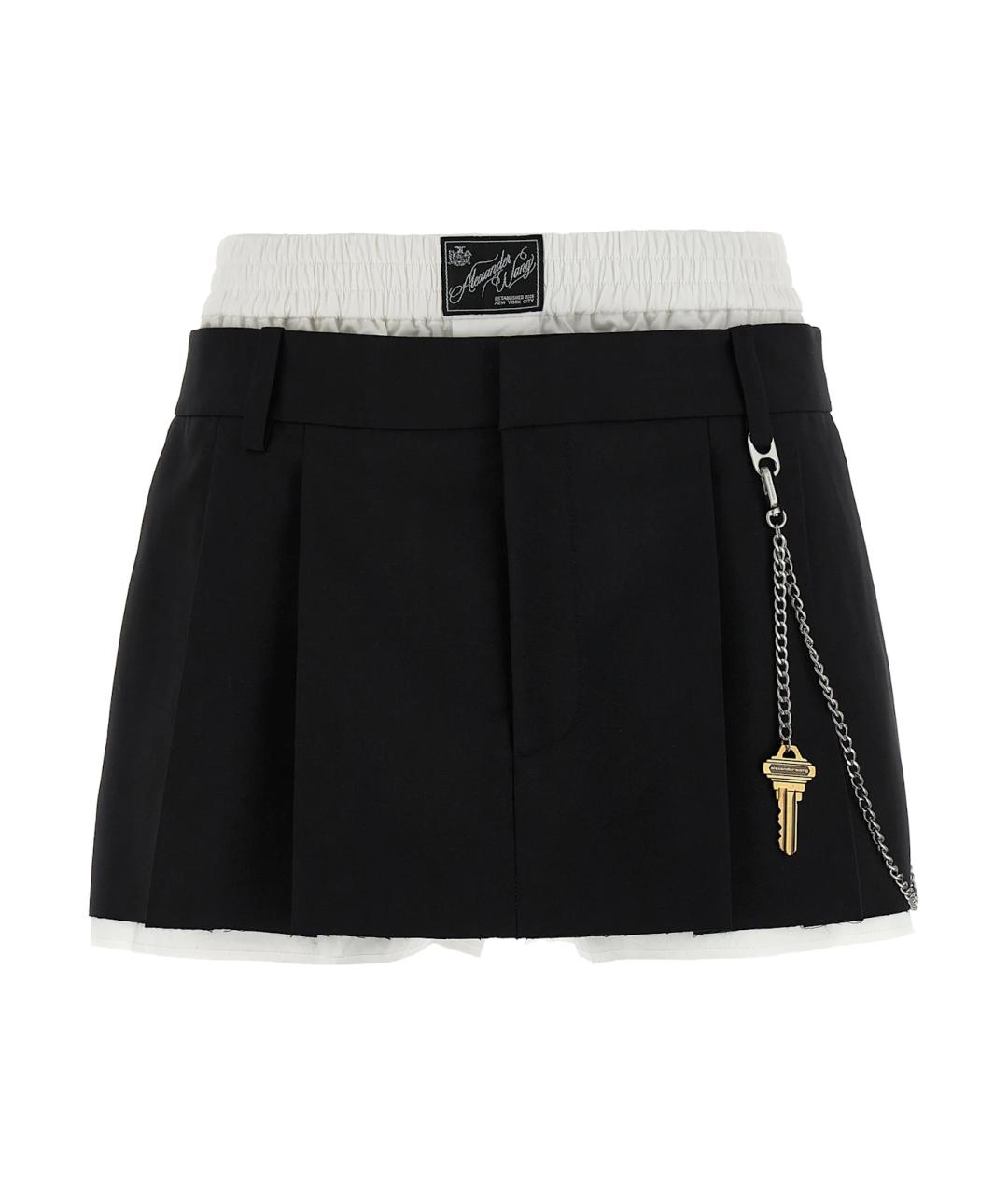 ALEXANDER WANG Черная шерстяная юбка мини, фото 1