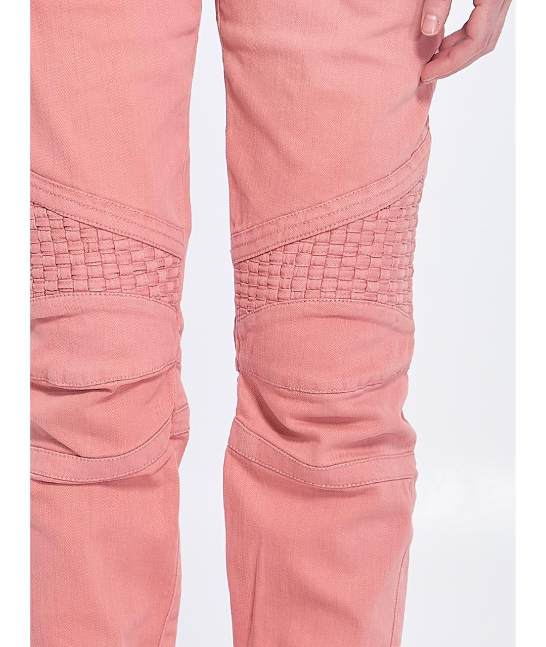 BALMAIN Розовые хлопковые прямые джинсы, фото 4