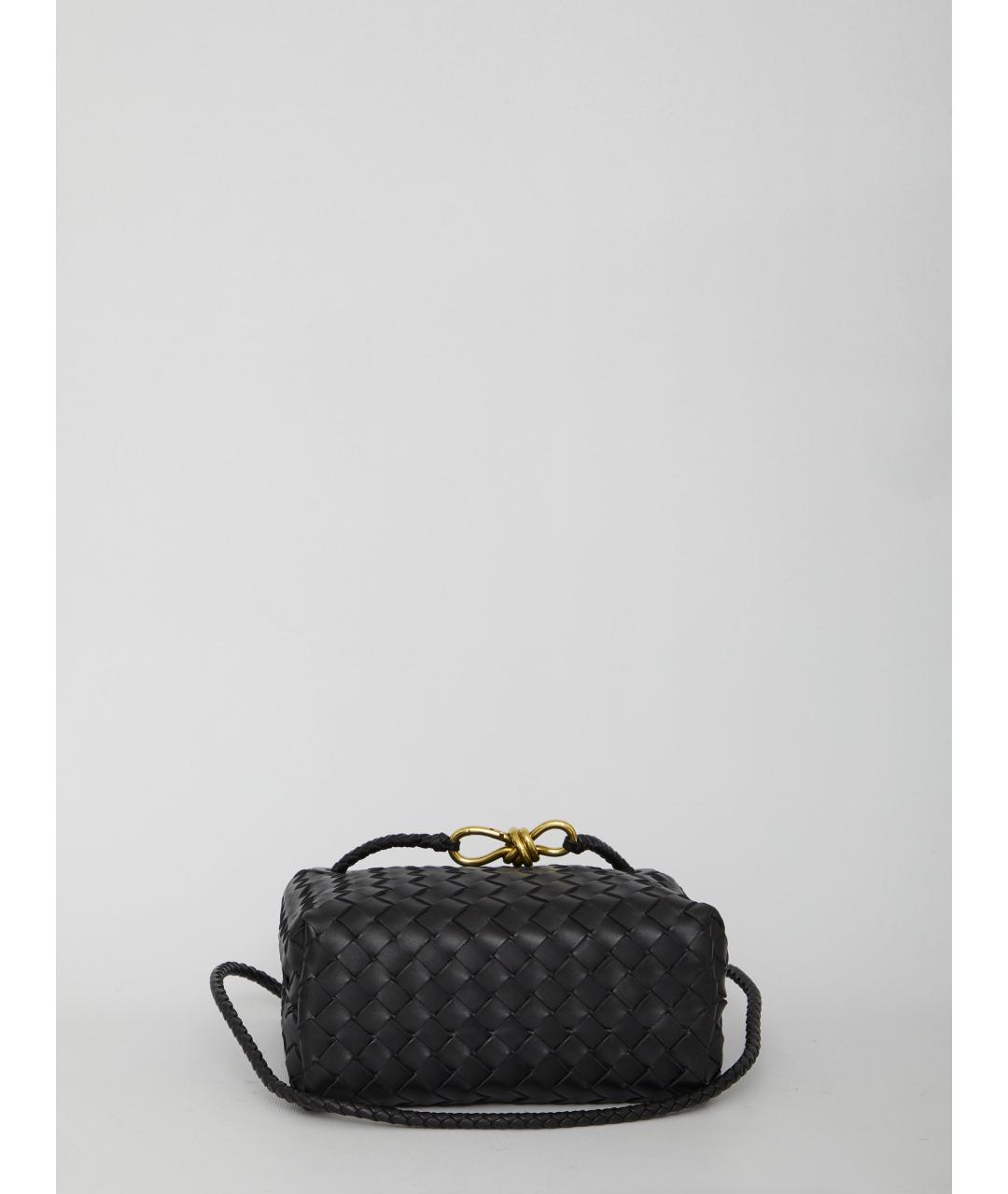 BOTTEGA VENETA Черная кожаная сумка тоут, фото 4