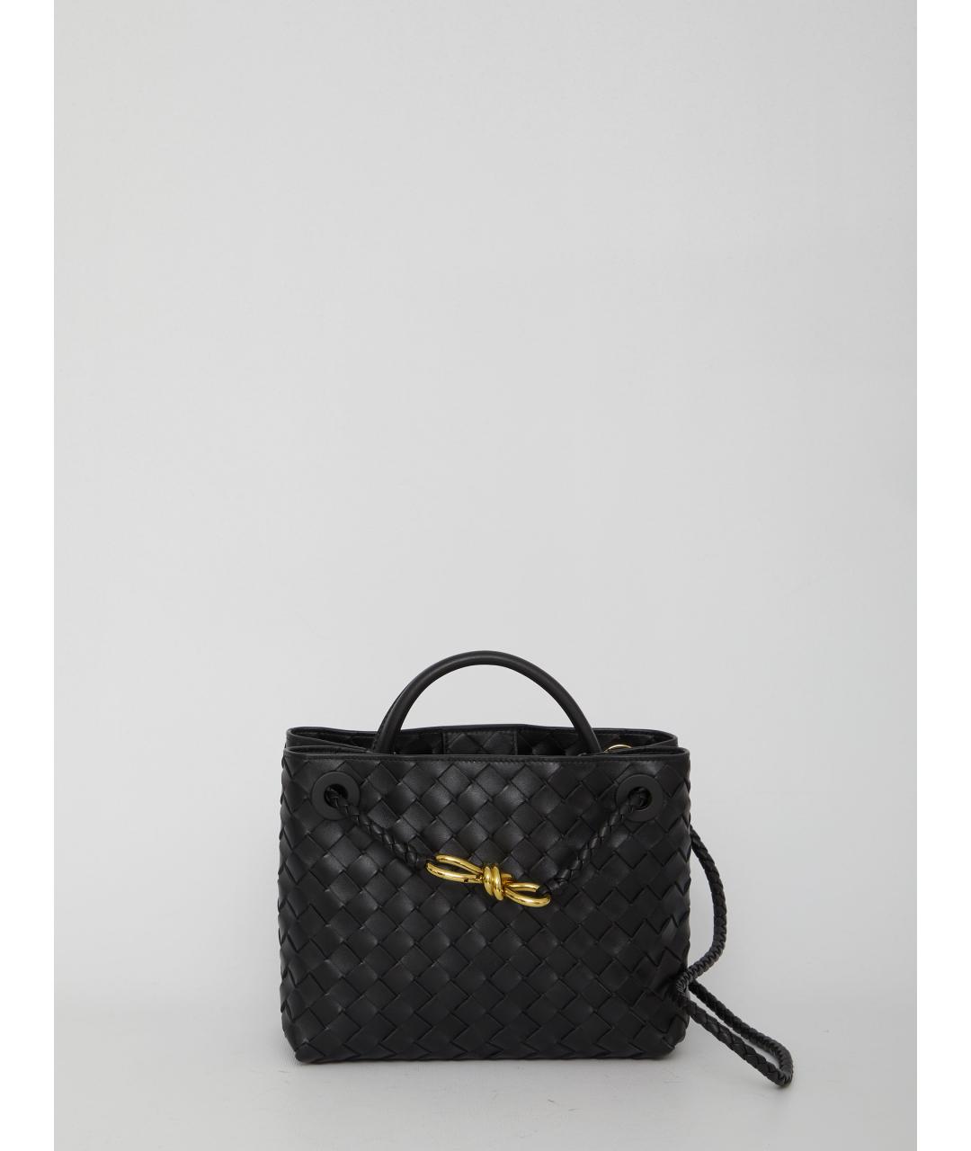 BOTTEGA VENETA Черная кожаная сумка тоут, фото 2