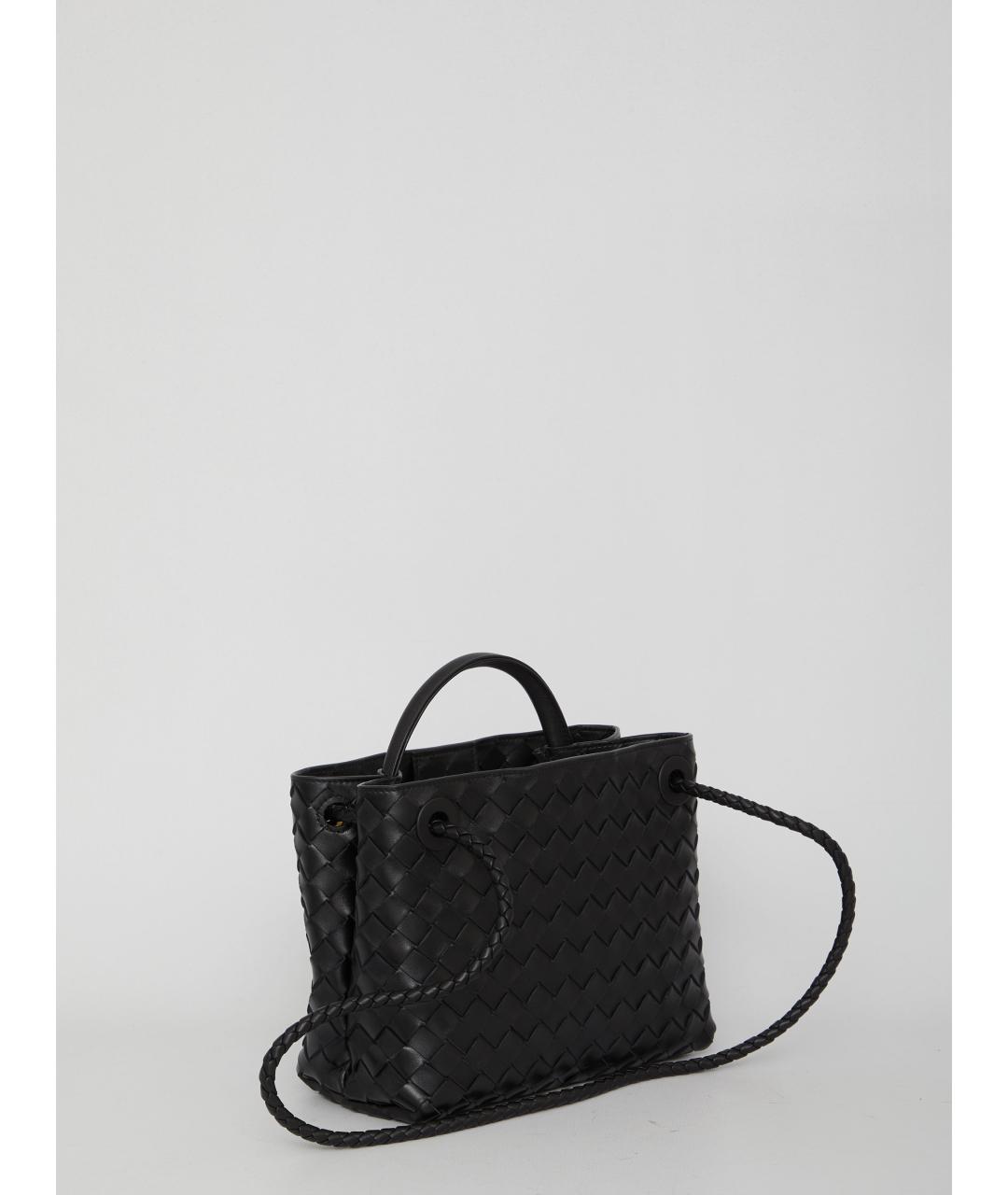 BOTTEGA VENETA Черная кожаная сумка тоут, фото 3