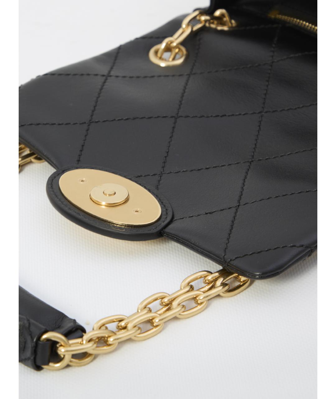 BURBERRY Черная кожаная сумка через плечо, фото 4