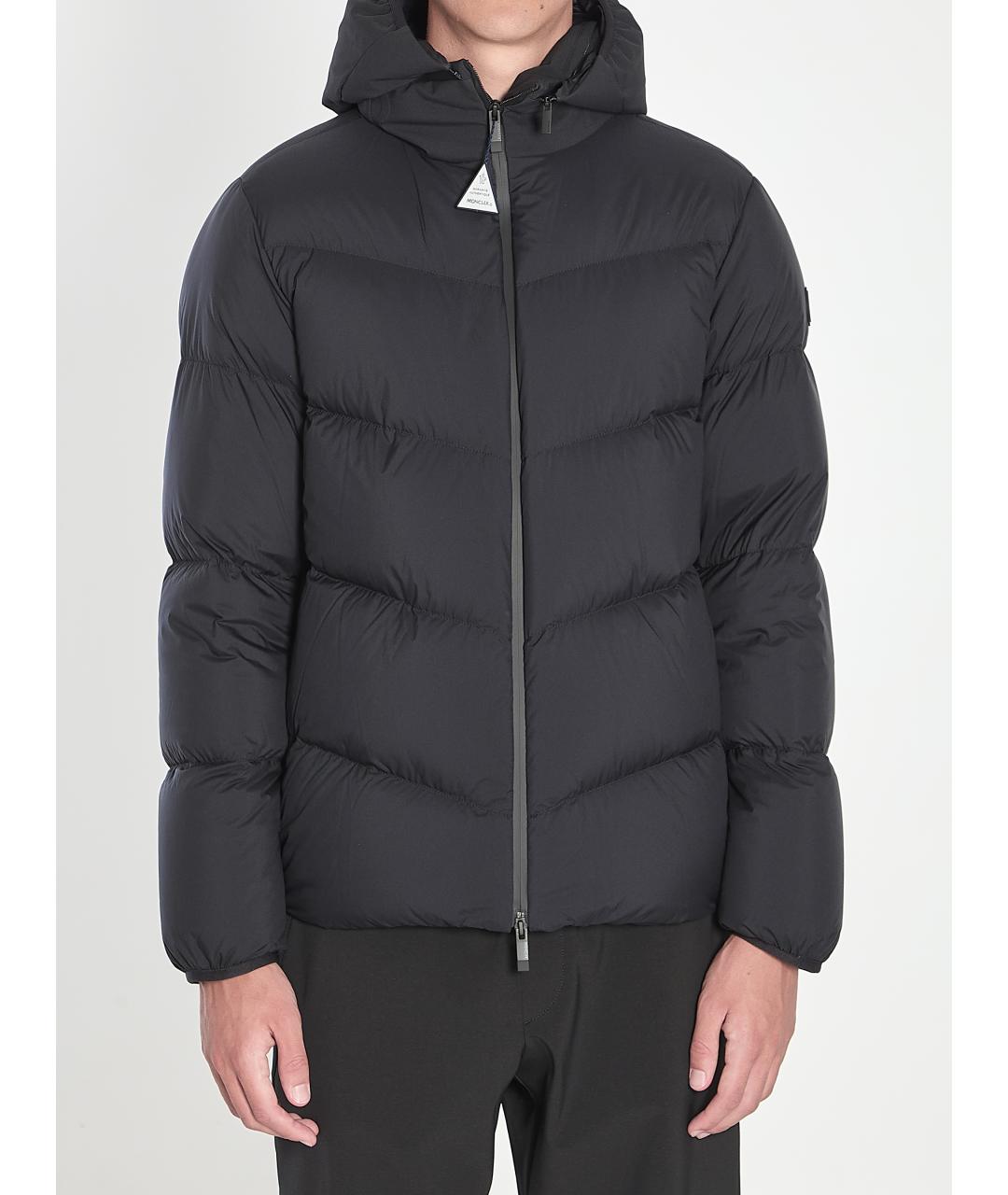 MONCLER Черная полиэстеровая куртка, фото 5