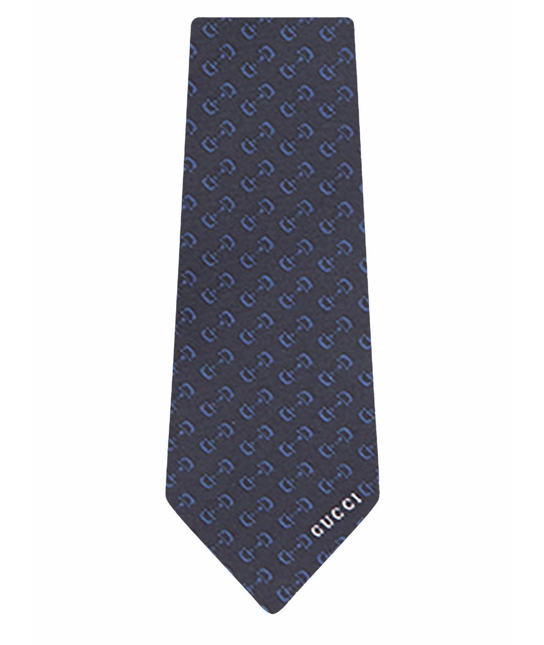 GUCCI Синий шелковый галстук, фото 1