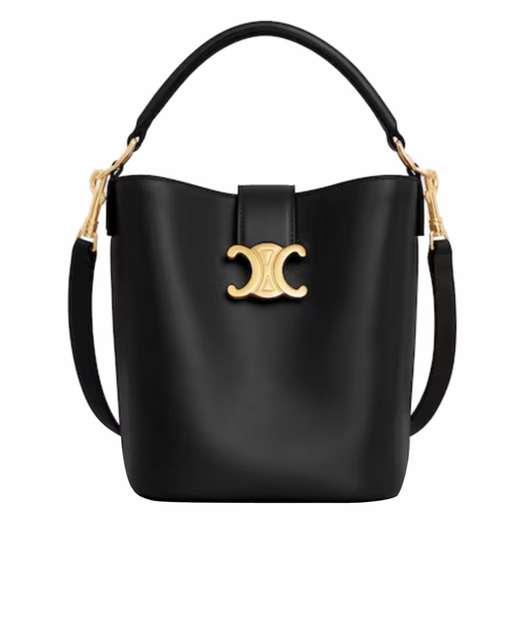 CELINE Черная кожаная сумка тоут, фото 1