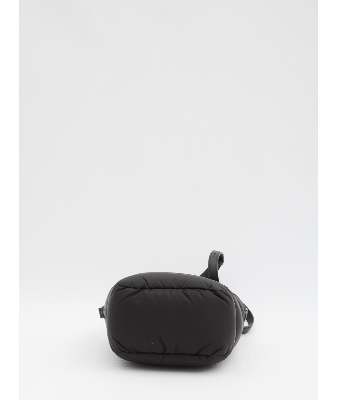 MONCLER Черная синтетическая сумка с короткими ручками, фото 3