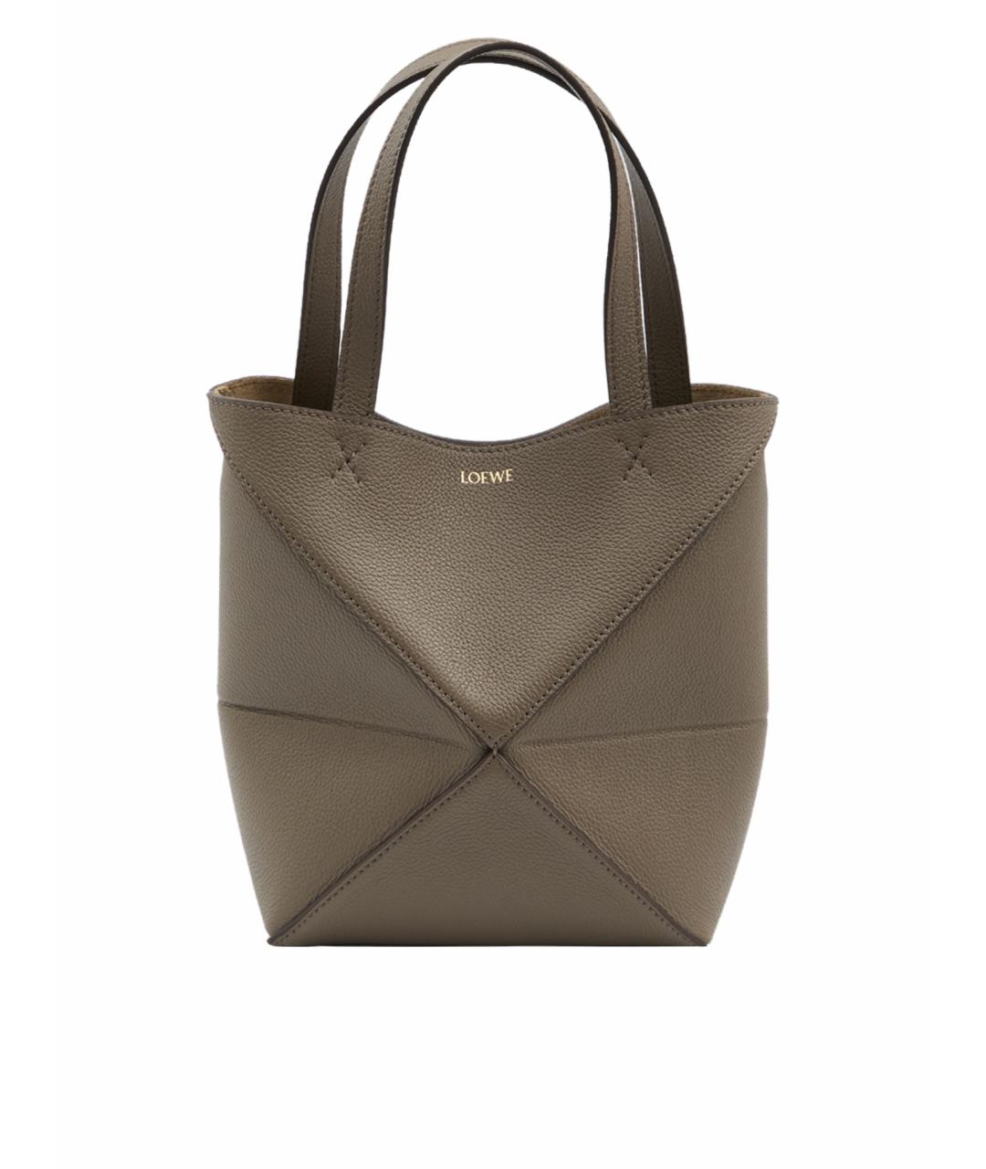 LOEWE Коричневая кожаная сумка тоут, фото 1