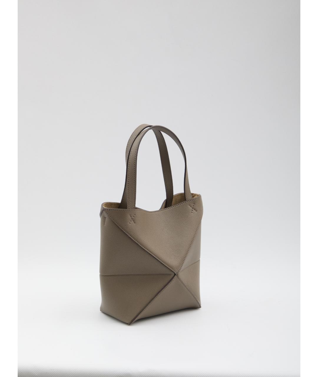 LOEWE Коричневая кожаная сумка тоут, фото 2