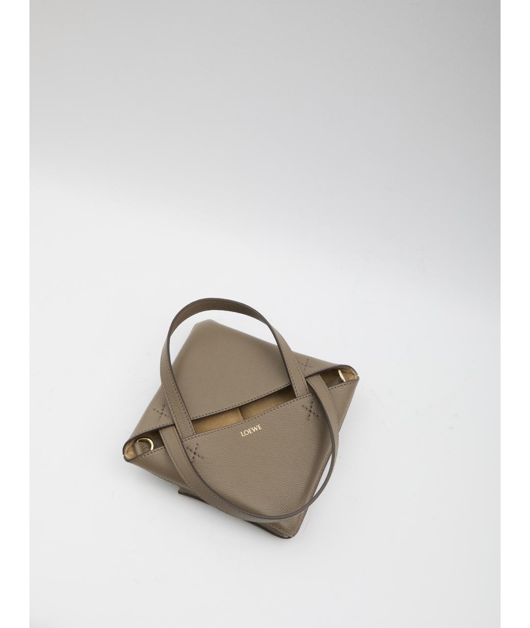 LOEWE Коричневая кожаная сумка тоут, фото 5