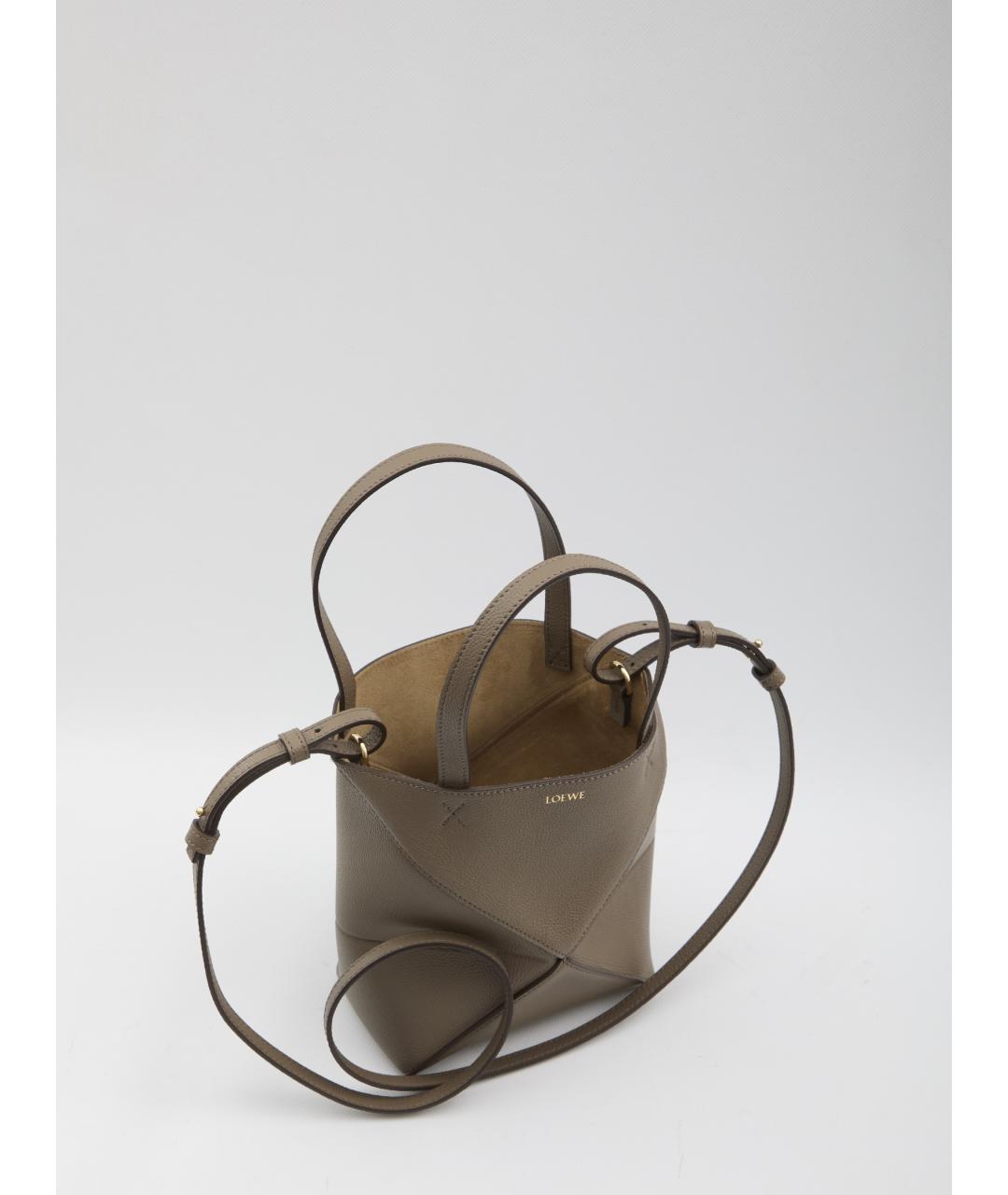 LOEWE Коричневая кожаная сумка тоут, фото 4