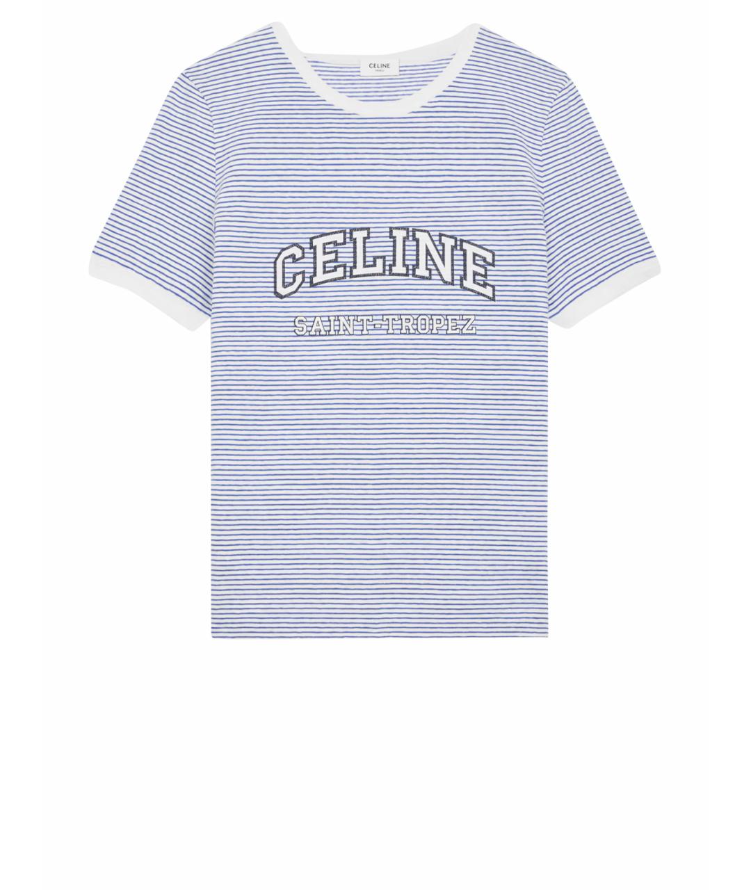 CELINE Голубая хлопковая футболка, фото 1