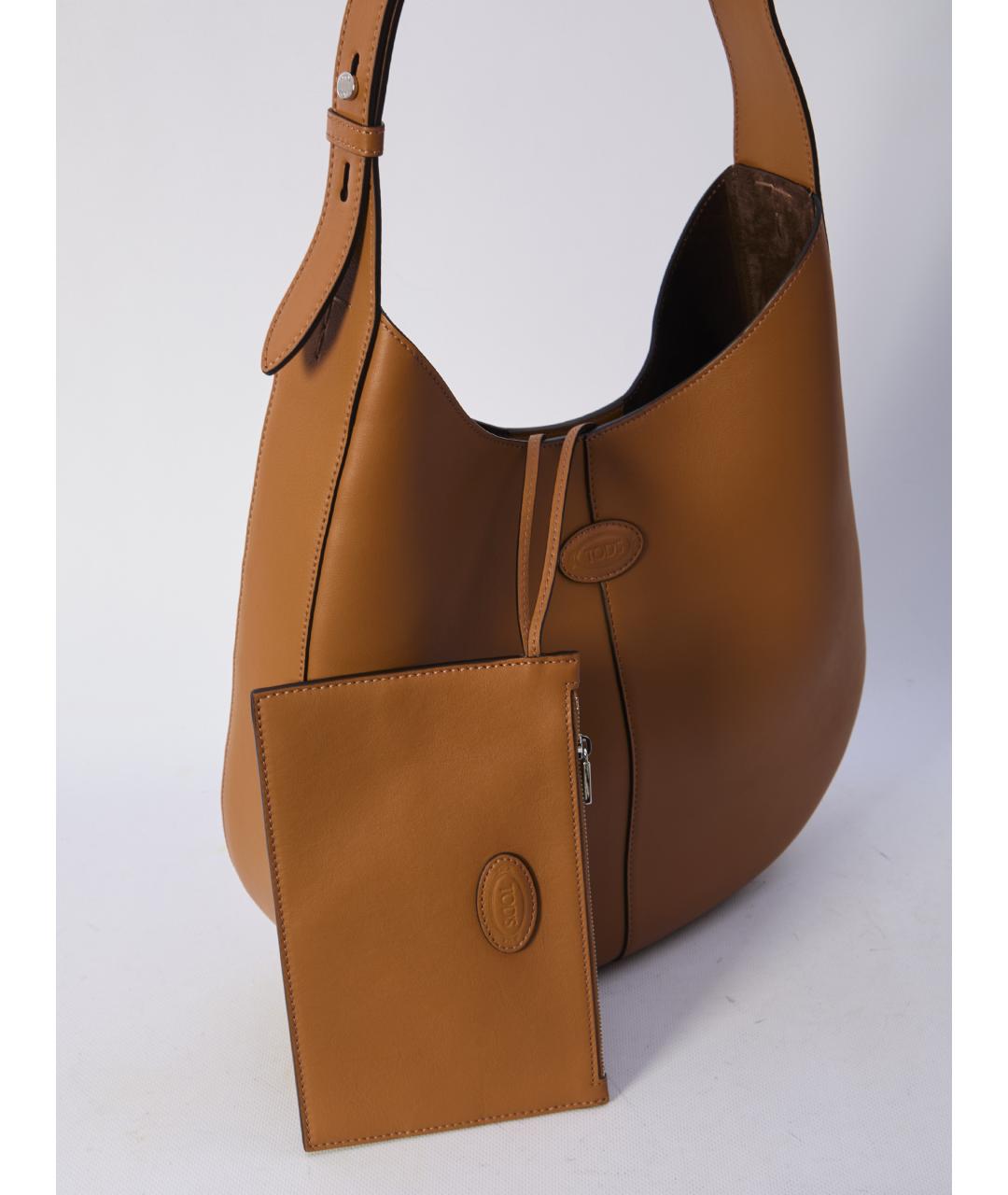TOD'S Коричневая кожаная сумка через плечо, фото 4