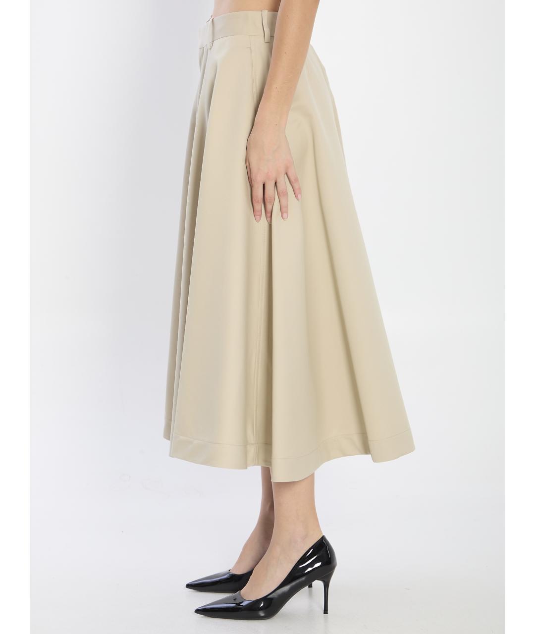 BOTTEGA VENETA Бежевые хлопковые кюлоты, фото 4