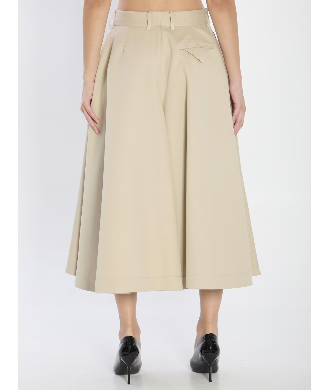BOTTEGA VENETA Бежевые хлопковые кюлоты, фото 5