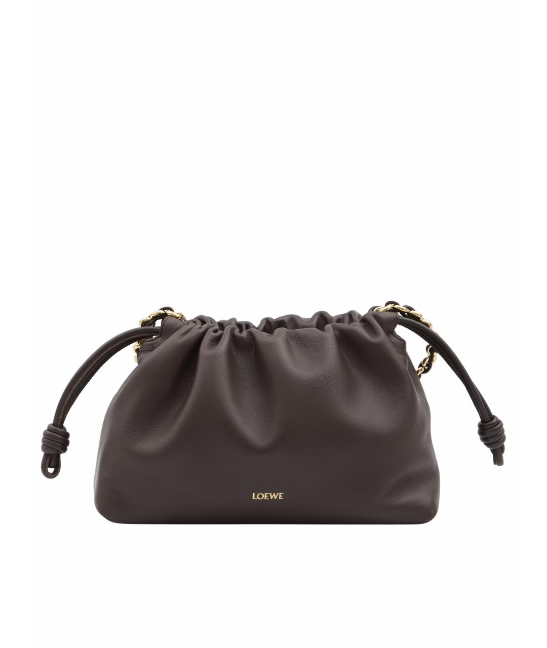 LOEWE Коричневая кожаная сумка через плечо, фото 1