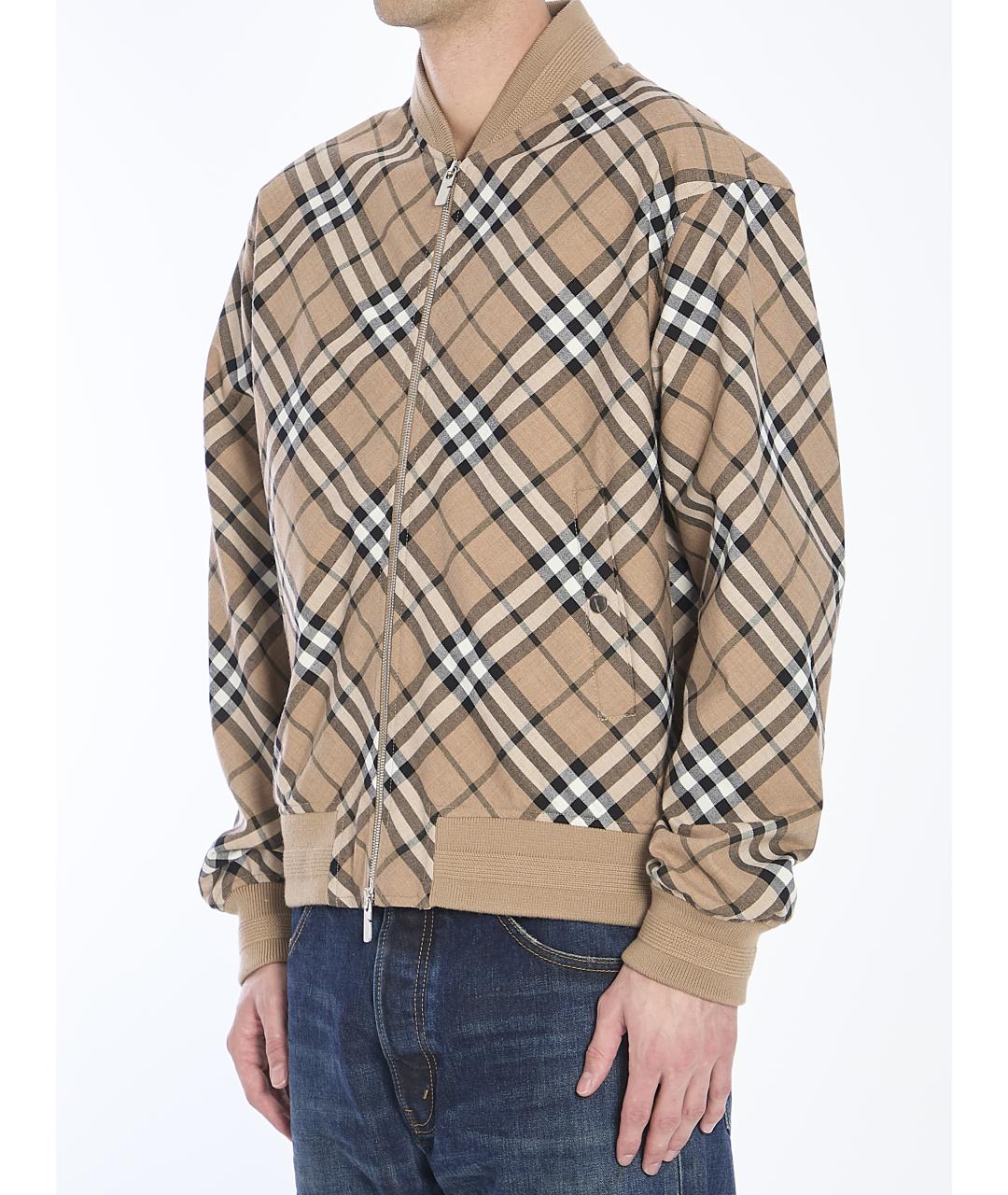 BURBERRY Бежевая полиэстеровая куртка, фото 3