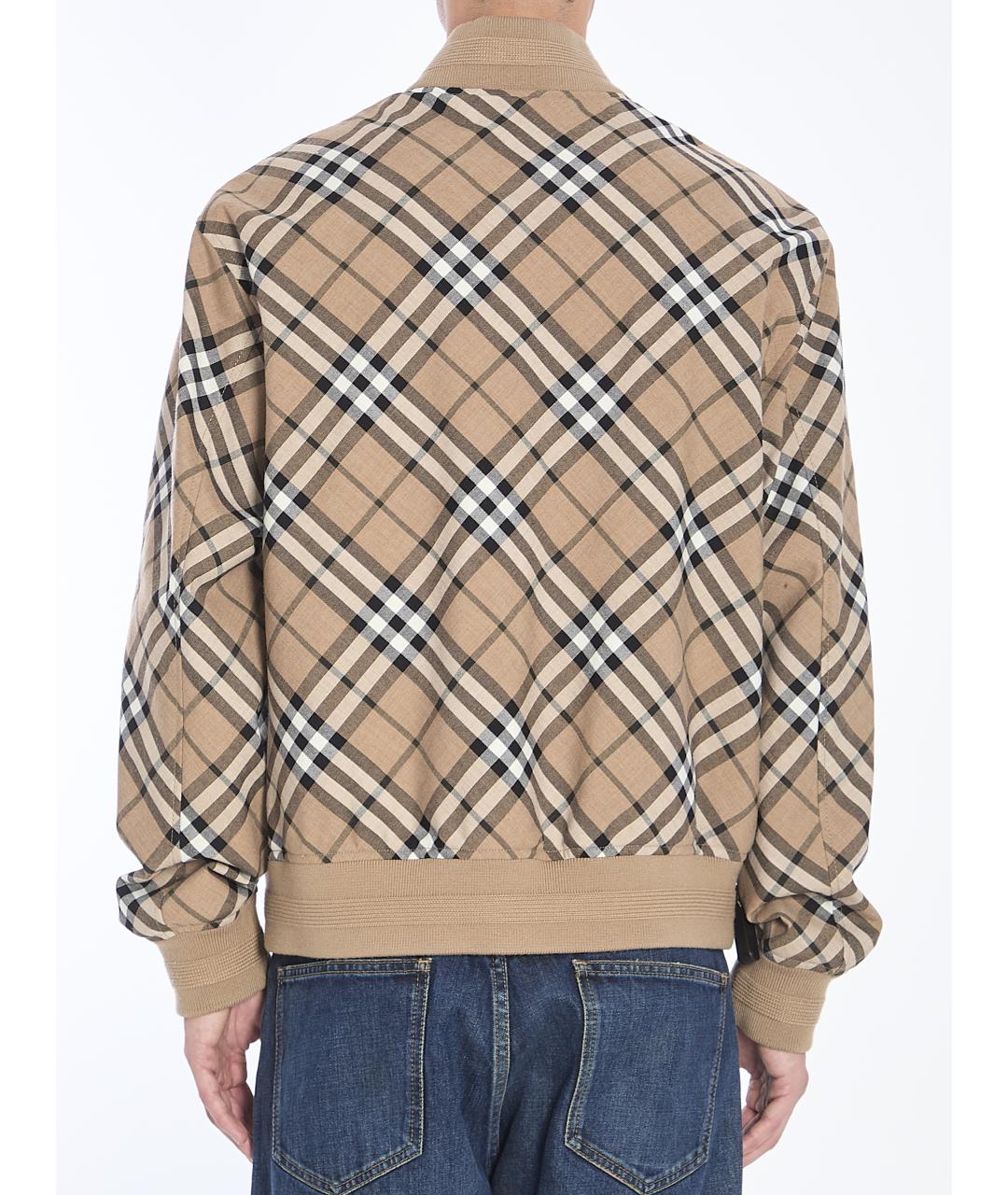 BURBERRY Бежевая полиэстеровая куртка, фото 5