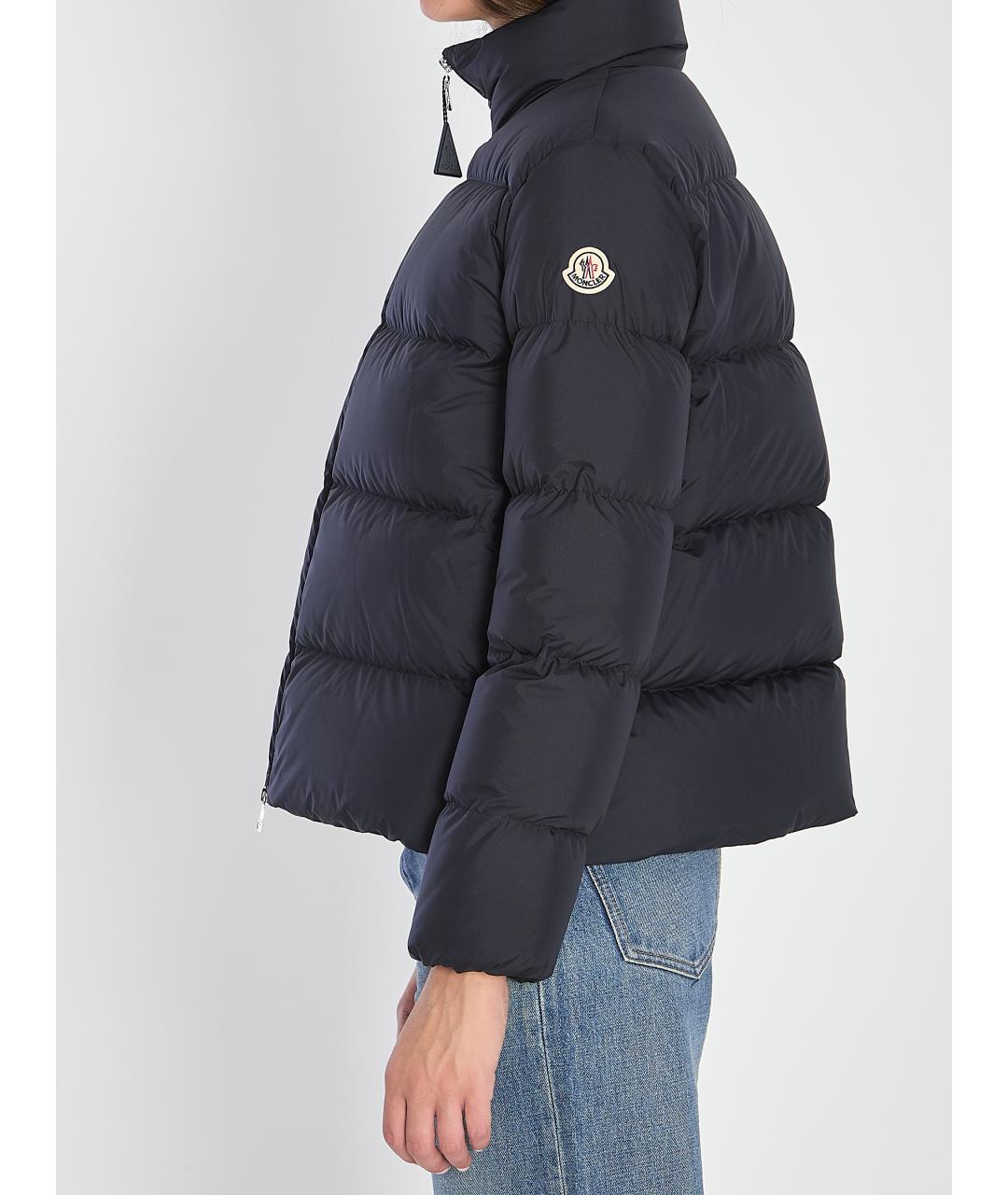 MONCLER Синяя полиэстеровая куртка, фото 4
