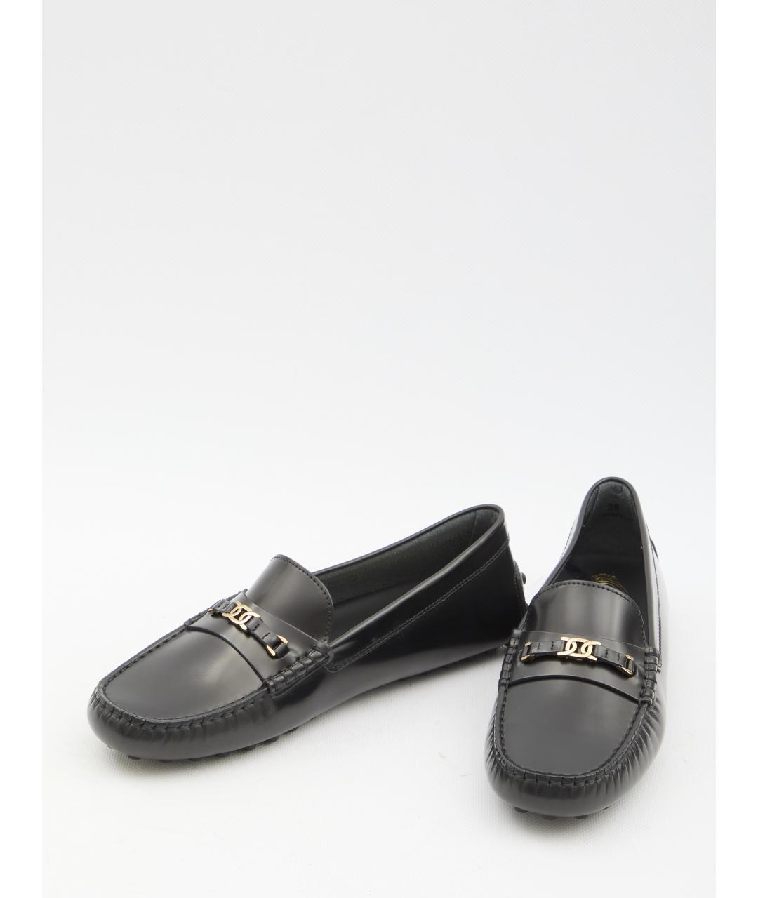TOD'S Черные кожаные мокасины, фото 5