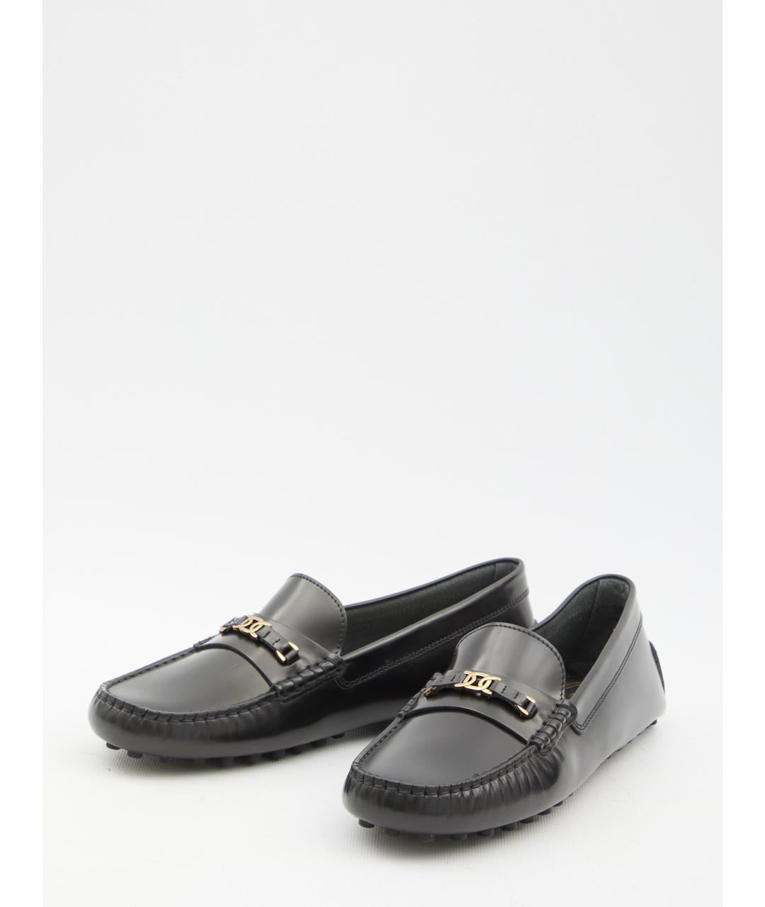 TOD'S Черные кожаные мокасины, фото 2