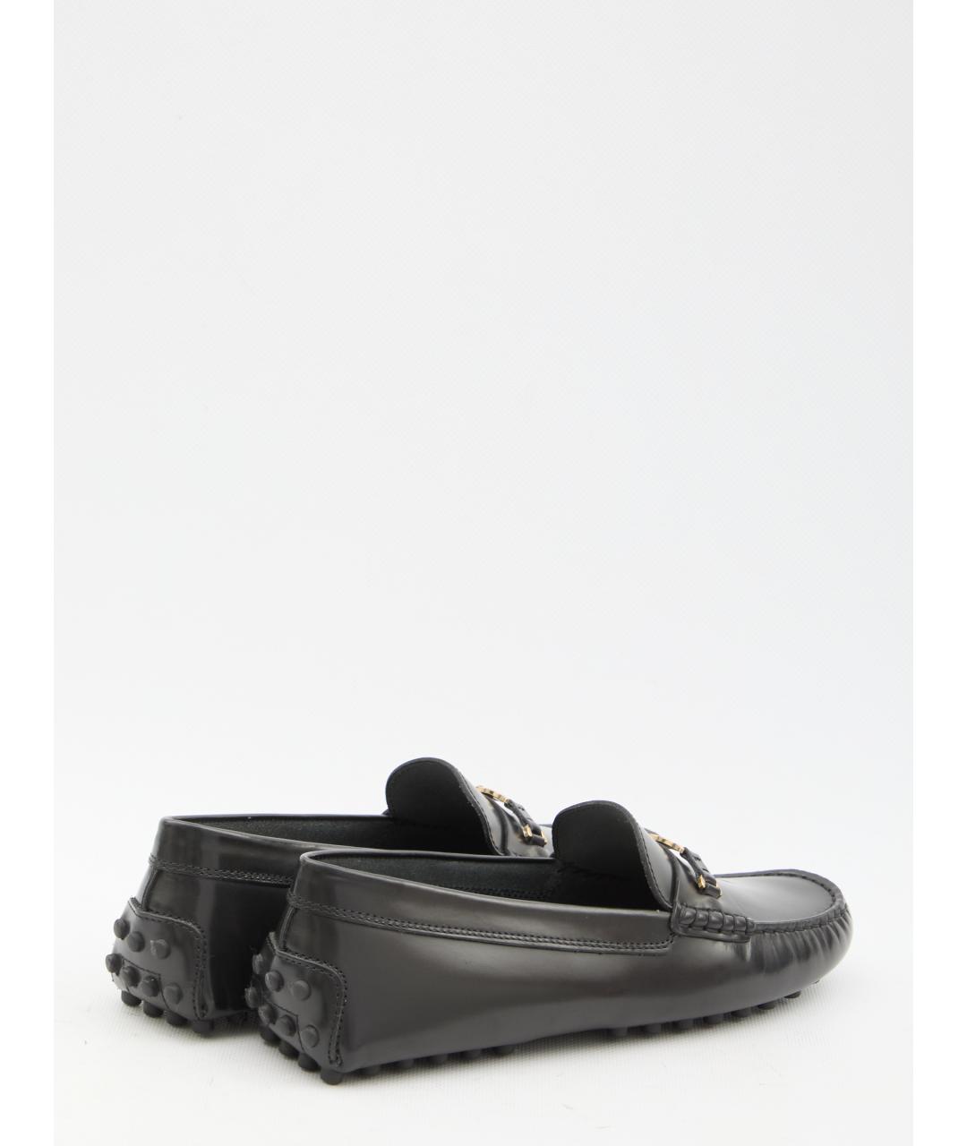 TOD'S Черные кожаные мокасины, фото 3