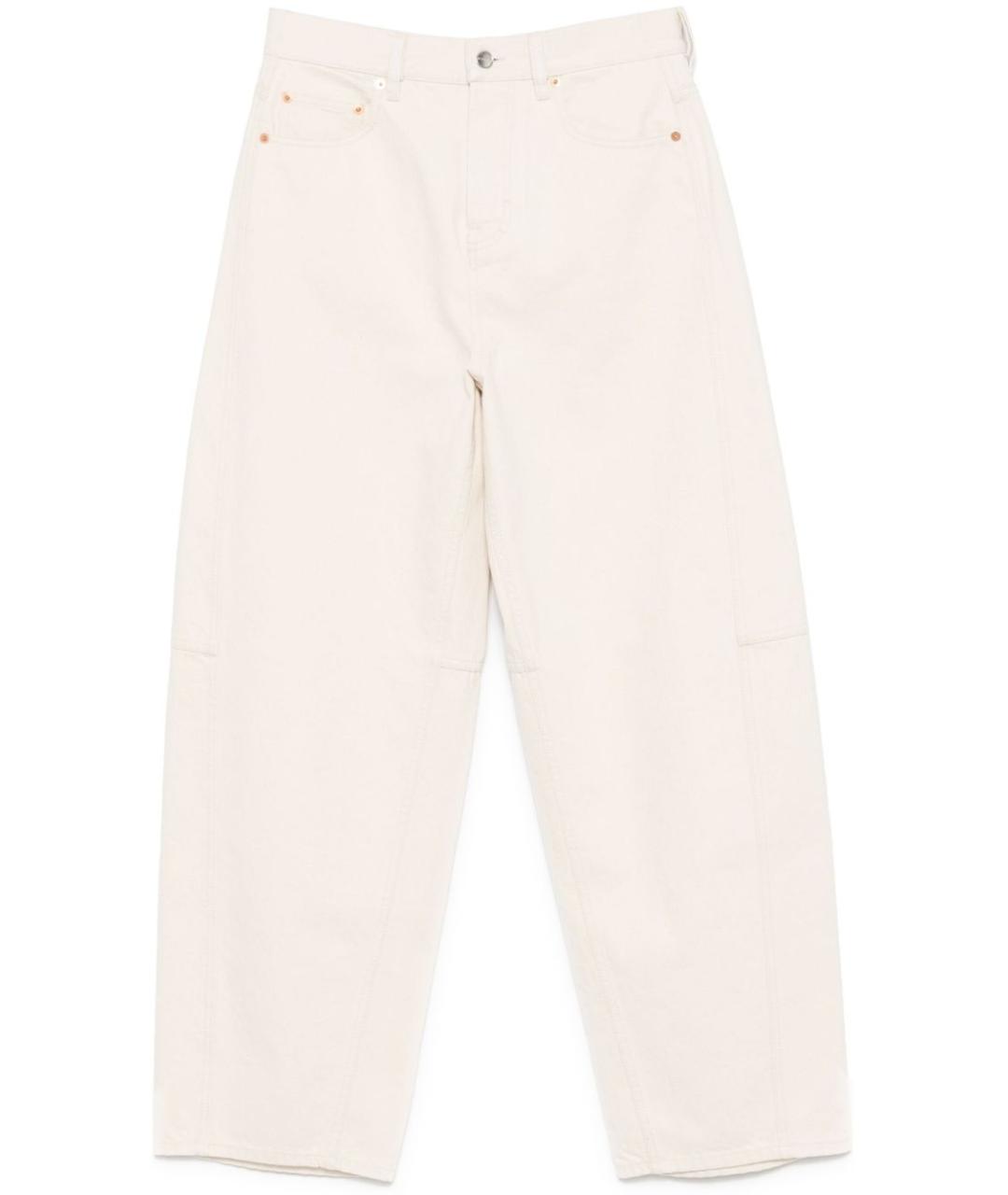 GUCCI Бежевые хлопковые прямые джинсы, фото 1