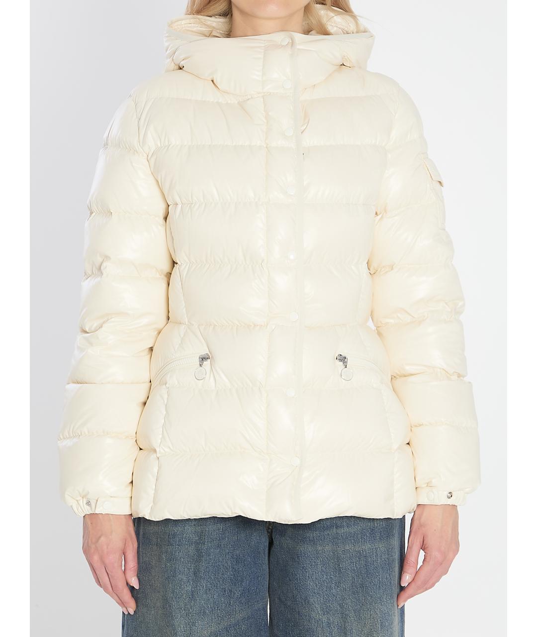 MONCLER Белая полиамидовая куртка, фото 2