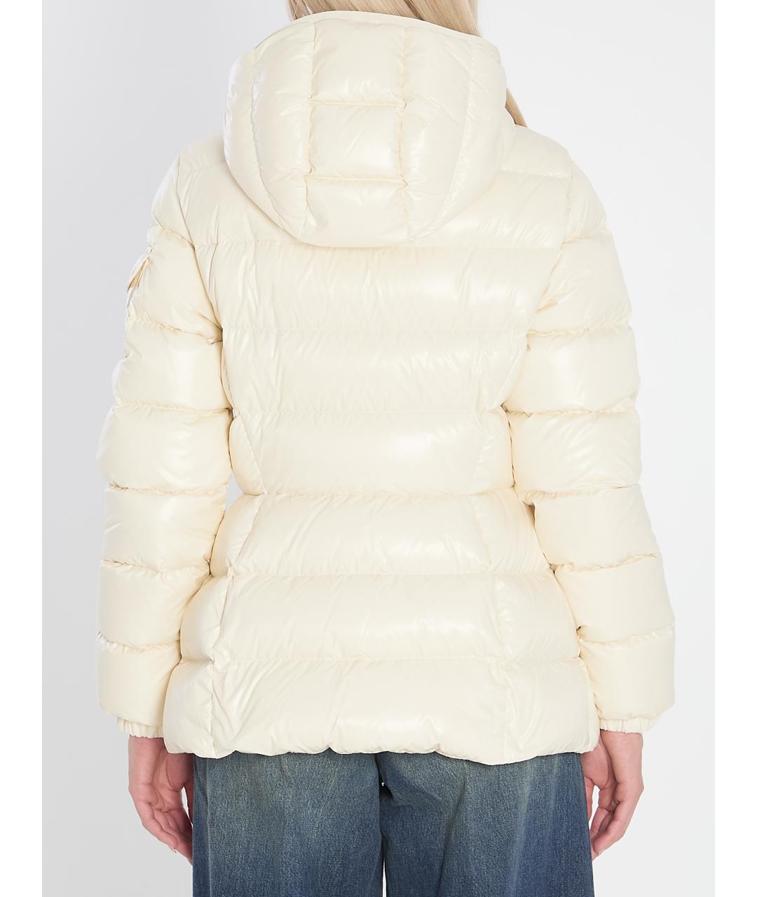 MONCLER Белая полиамидовая куртка, фото 5