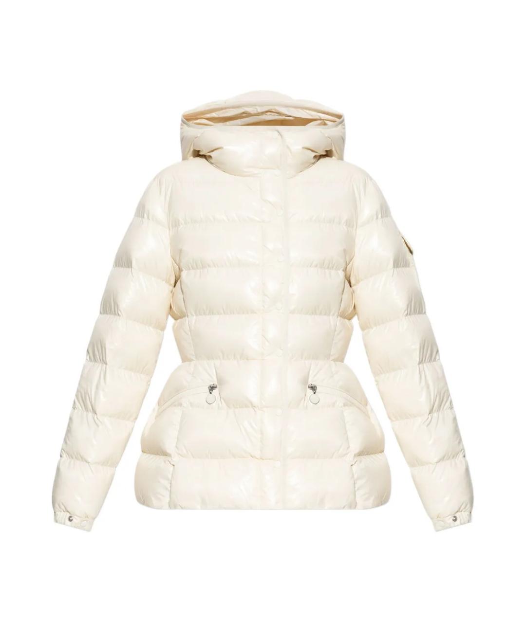 MONCLER Белая полиамидовая куртка, фото 1