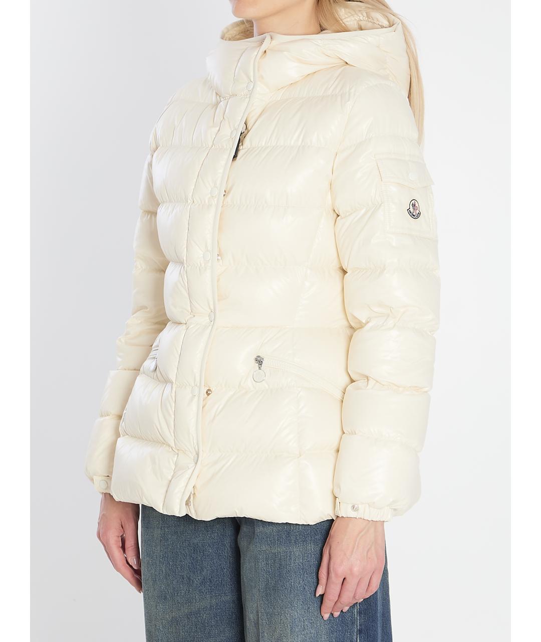MONCLER Белая полиамидовая куртка, фото 3