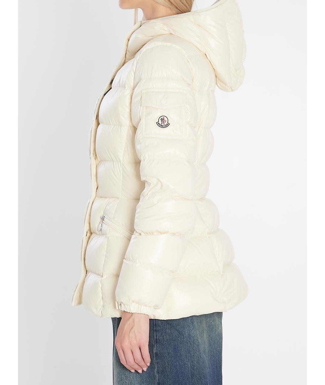 MONCLER Белая полиамидовая куртка, фото 4