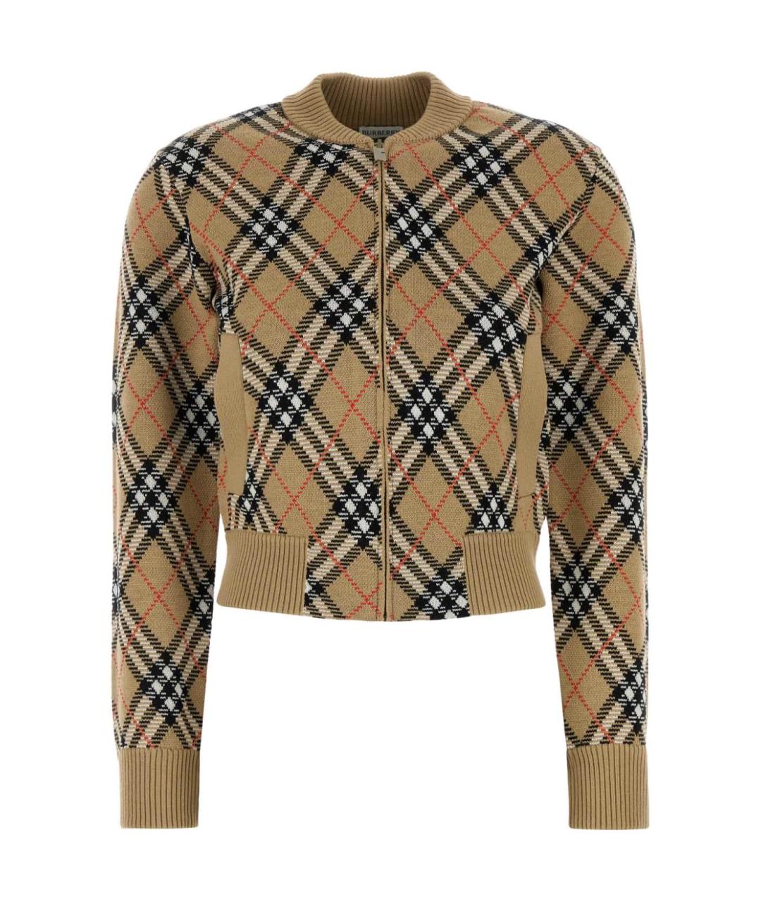 BURBERRY Бежевый шерстяной кардиган, фото 1