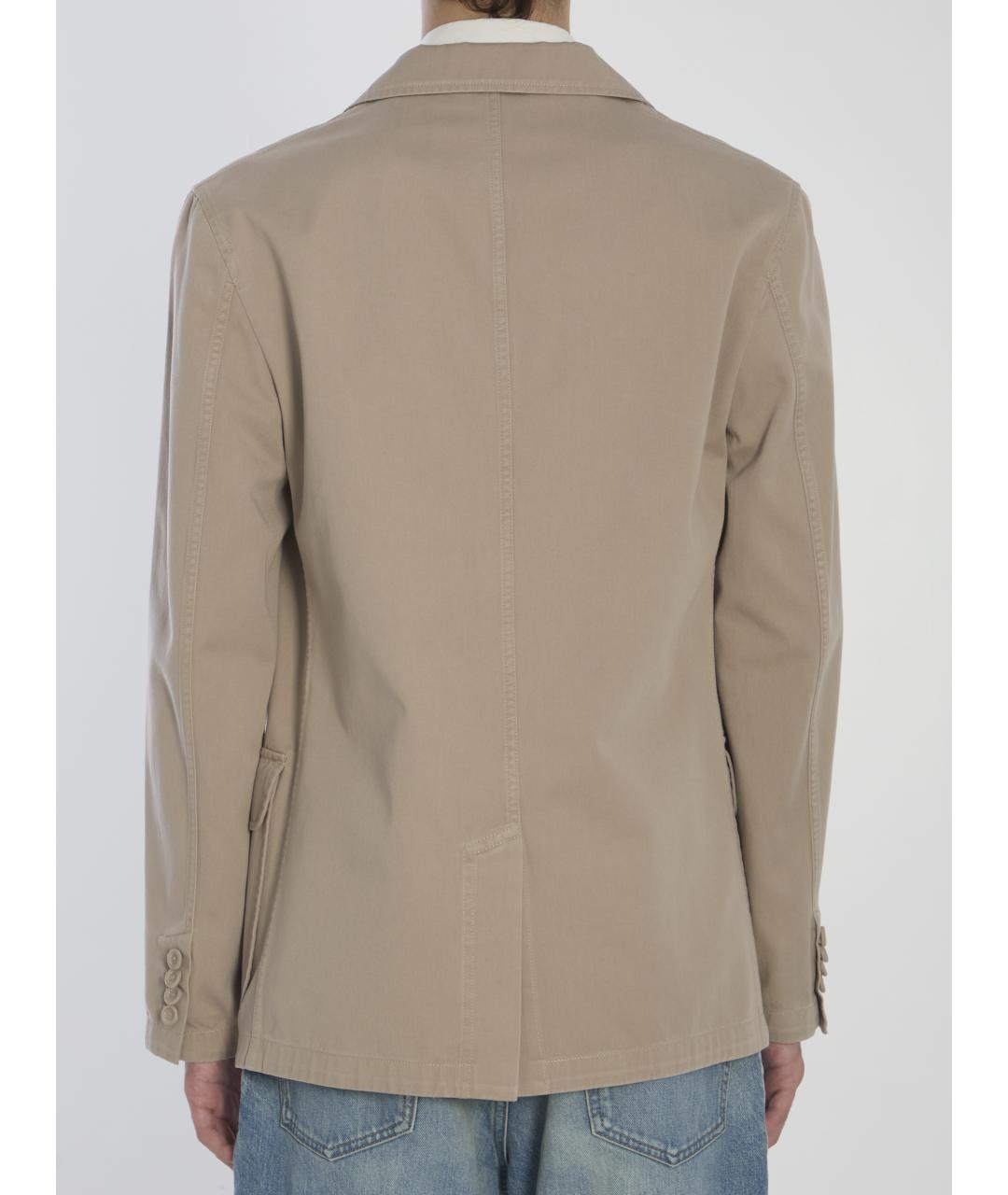 CHRISTIAN DIOR Бежевый хлопковый пиджак, фото 4