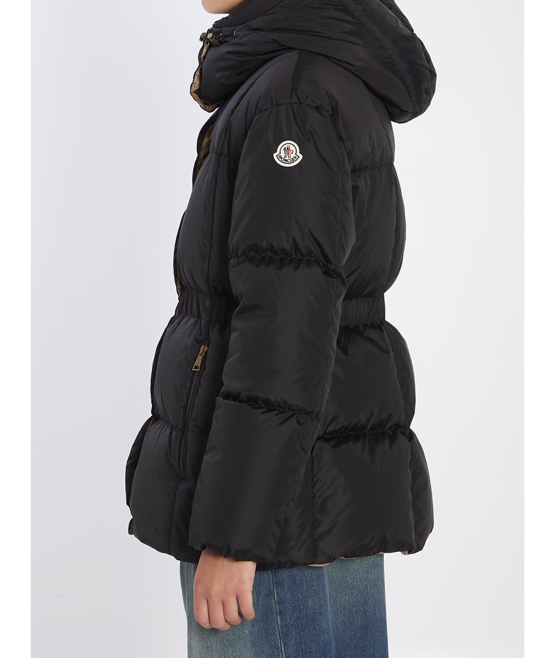 MONCLER Черная синтетическая куртка, фото 4
