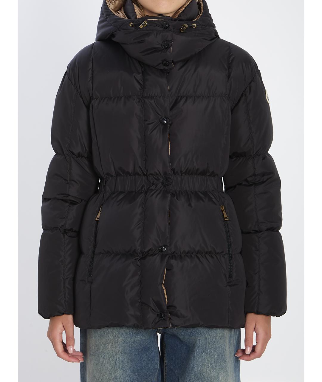 MONCLER Черная синтетическая куртка, фото 2